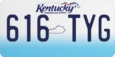 KY license plate 616TYG