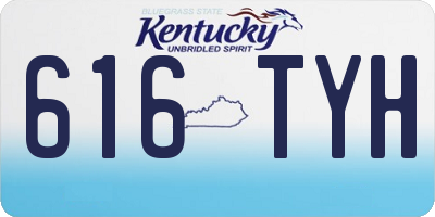 KY license plate 616TYH