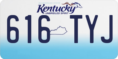 KY license plate 616TYJ