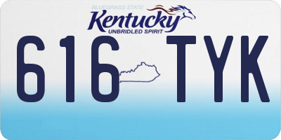 KY license plate 616TYK