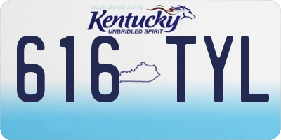 KY license plate 616TYL