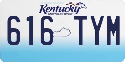 KY license plate 616TYM