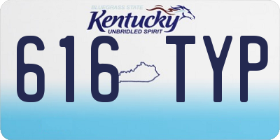 KY license plate 616TYP