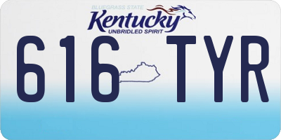 KY license plate 616TYR