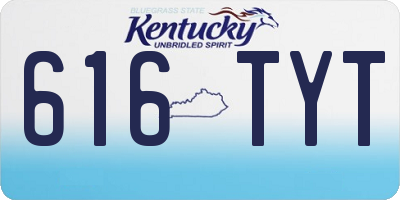 KY license plate 616TYT