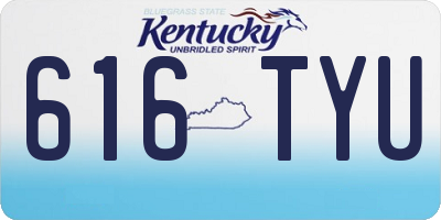 KY license plate 616TYU