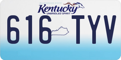 KY license plate 616TYV