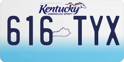 KY license plate 616TYX