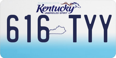 KY license plate 616TYY