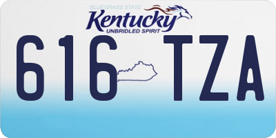 KY license plate 616TZA