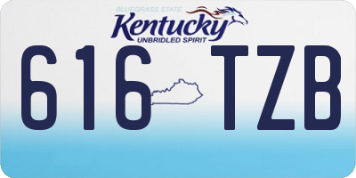 KY license plate 616TZB