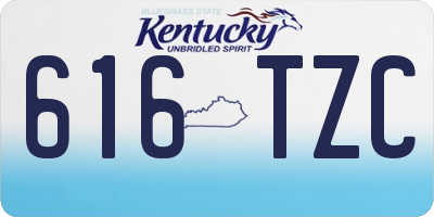 KY license plate 616TZC