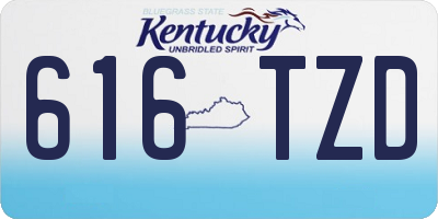 KY license plate 616TZD