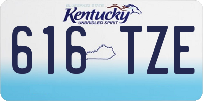KY license plate 616TZE