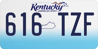 KY license plate 616TZF