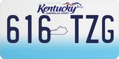 KY license plate 616TZG