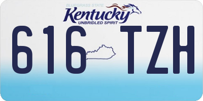KY license plate 616TZH