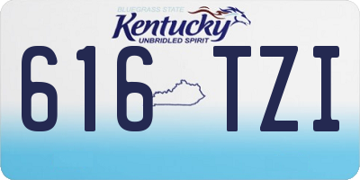 KY license plate 616TZI