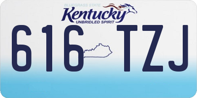 KY license plate 616TZJ