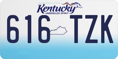 KY license plate 616TZK
