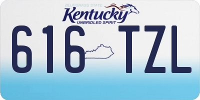 KY license plate 616TZL
