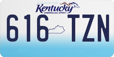 KY license plate 616TZN