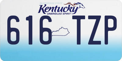 KY license plate 616TZP