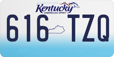KY license plate 616TZQ