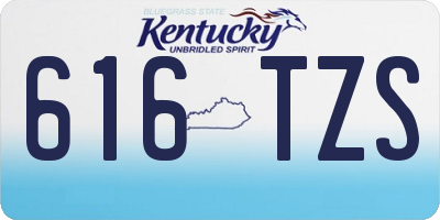 KY license plate 616TZS
