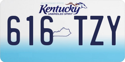 KY license plate 616TZY