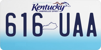 KY license plate 616UAA