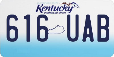 KY license plate 616UAB