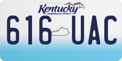KY license plate 616UAC