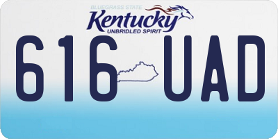KY license plate 616UAD