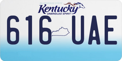 KY license plate 616UAE