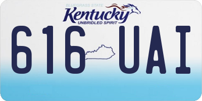 KY license plate 616UAI