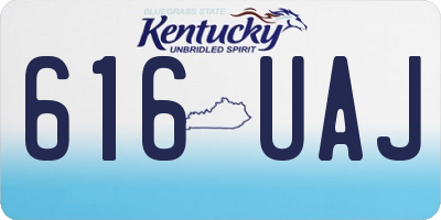 KY license plate 616UAJ