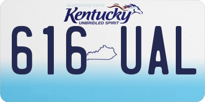 KY license plate 616UAL