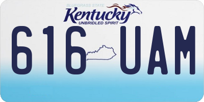 KY license plate 616UAM