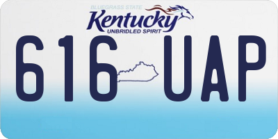KY license plate 616UAP