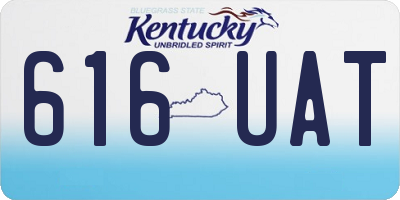 KY license plate 616UAT