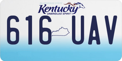 KY license plate 616UAV