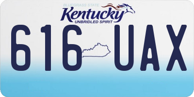 KY license plate 616UAX