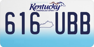KY license plate 616UBB