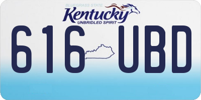 KY license plate 616UBD