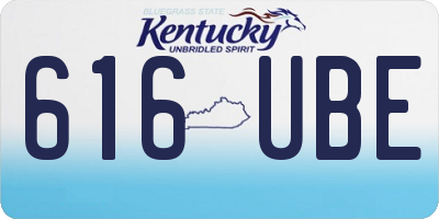 KY license plate 616UBE