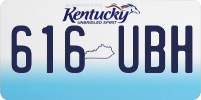 KY license plate 616UBH