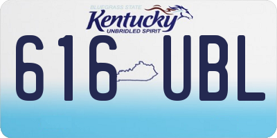 KY license plate 616UBL