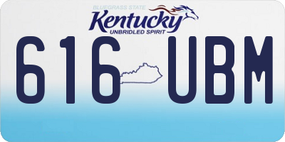 KY license plate 616UBM