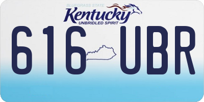 KY license plate 616UBR